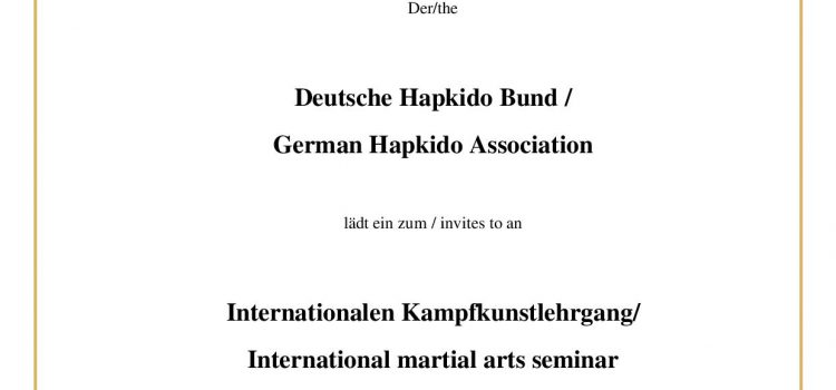 Internationaler Kampfkunstlehrgang Internationaler Kampfkunstlehrgang
